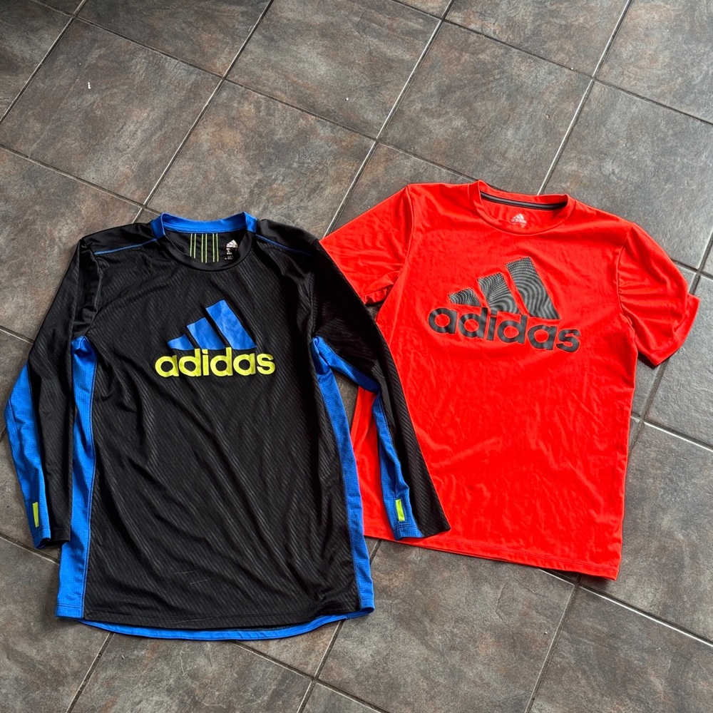 TWO Adidas Kids Performance Tees